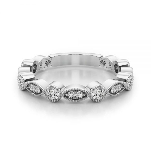 Diamond Wedding Ring, in Platinum - 51077