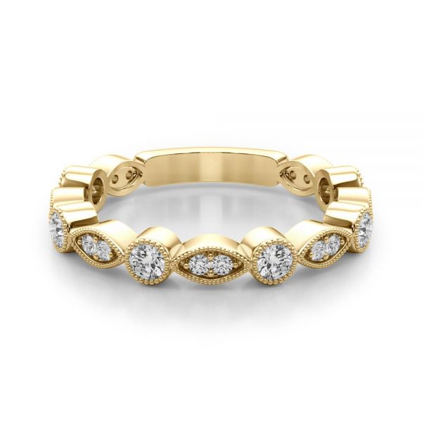 Diamond Wedding Ring, in Yellow Gold - 51077