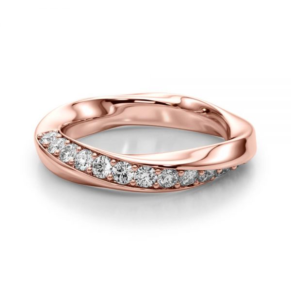 Diamond Wedding Ring, in Rose Gold - 51116