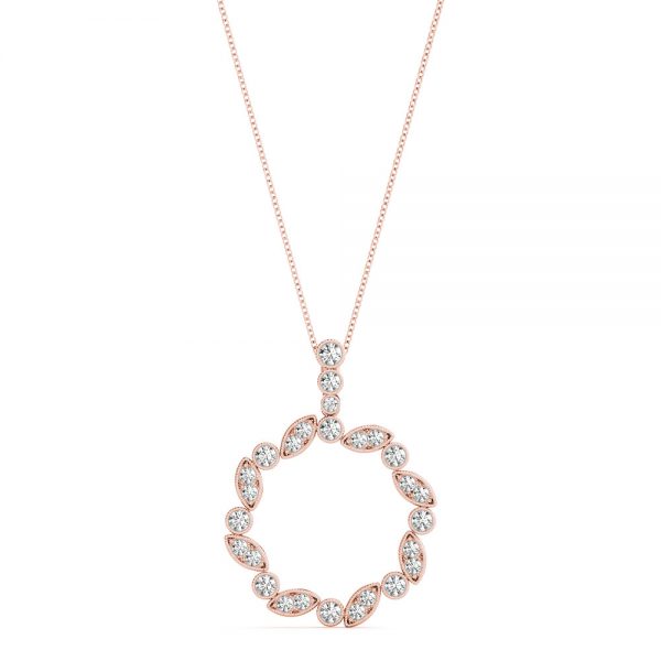 Fashion Diamond Pendant, in Rose Gold - 32554