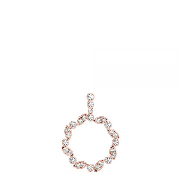 Fashion Diamond Pendant, in Rose Gold - 32554