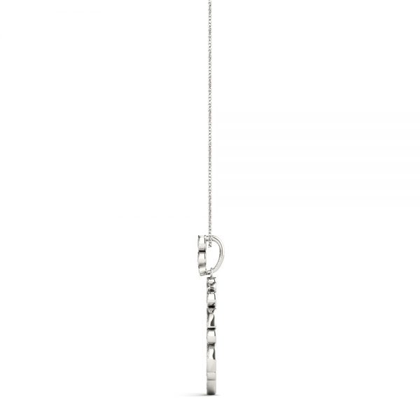 Fashion Diamond Pendant, in White Gold - 32554