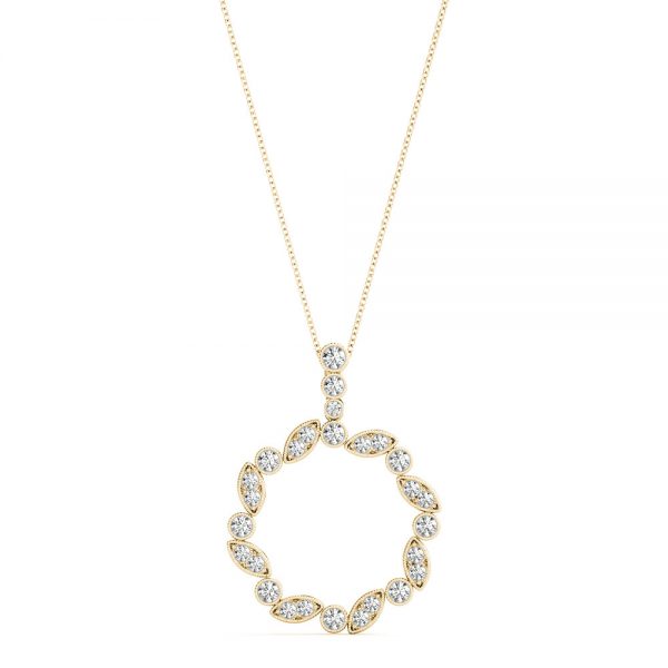 Fashion Diamond Pendant, in Yellow Gold - 32554