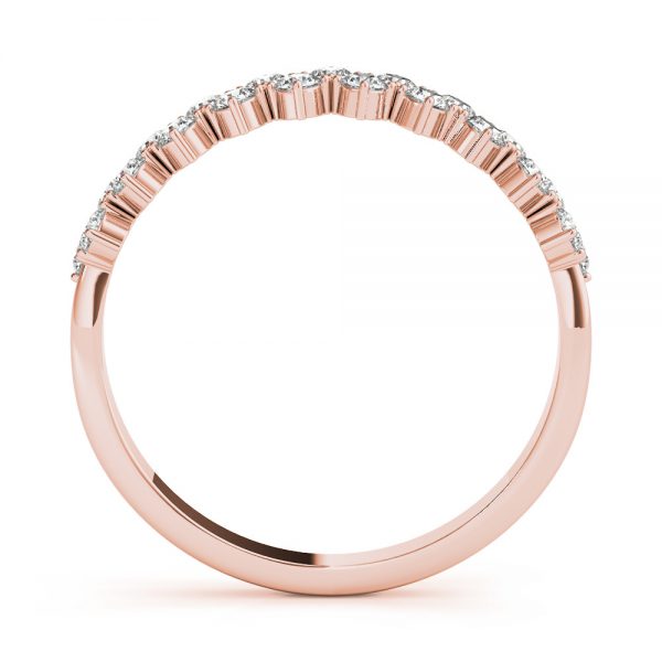 Double Row Wedding Ring, in Rose Gold - 85237
