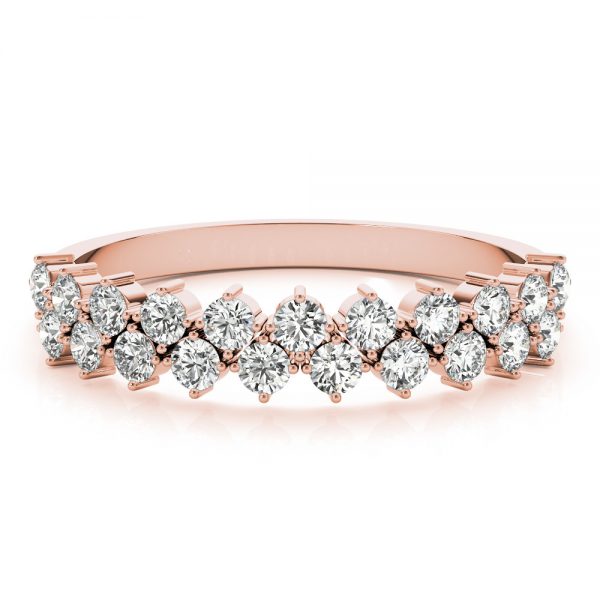 Double Row Wedding Ring, in Rose Gold - 85237