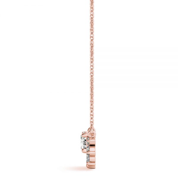 Fashion Diamond Pendant, Oval Shape, in Rose Gold - 32615