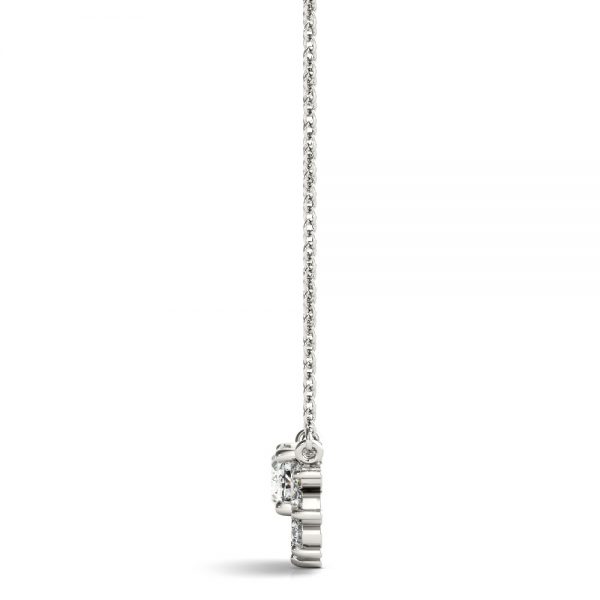 Fashion Diamond Pendant, Oval Shape, in Sterling Silver - 32615