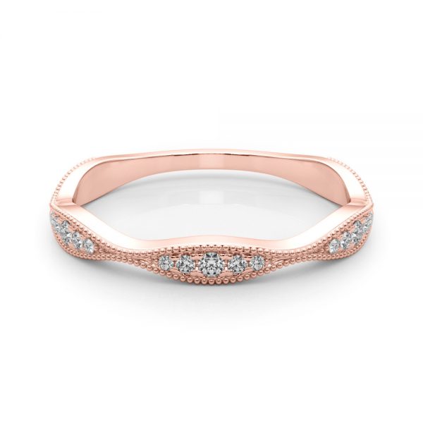 Diamond Wedding Ring, in Rose Gold - 85319