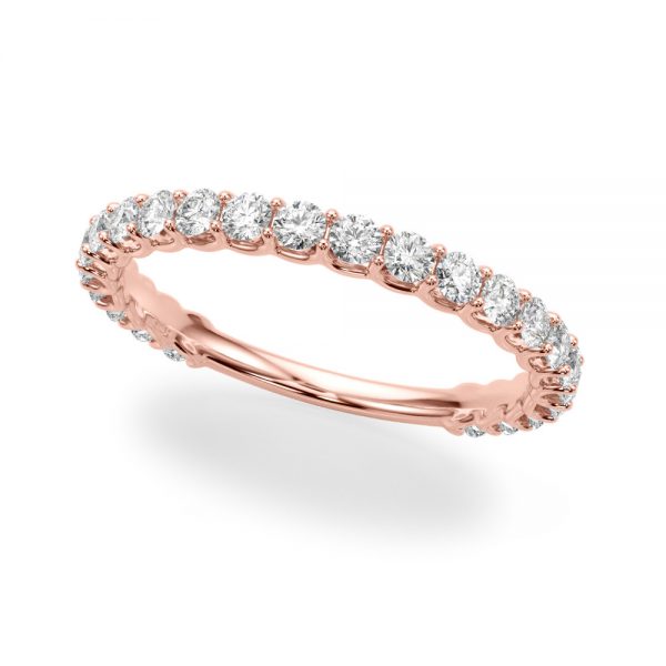 Diamond Wedding Ring, in Rose Gold - 51202