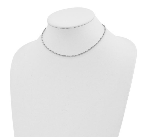 Sterling Silver Rhodium-plated 12.5in with 2in ext Choker Necklace