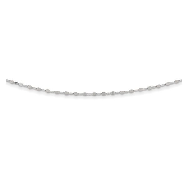 Sterling Silver Rhodium-plated 12.5in with 2in ext Choker Necklace