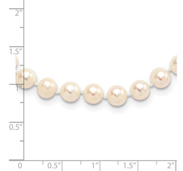 Sterling Silver Rhodium-plated 6-7mm White FWC Pearl Necklace