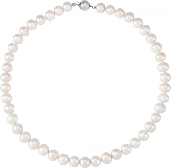 Sterling Silver Cultured White Freshwater Pearl 18" Necklace - 66659