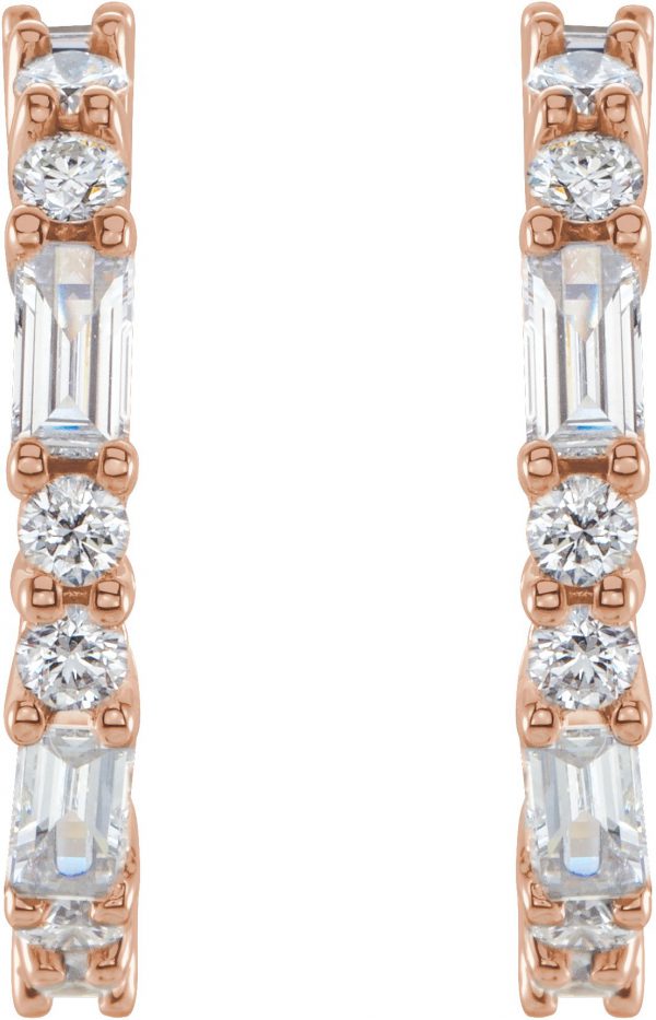 14K Rose 1/5 CTW Natural Diamond Earrings - 86789