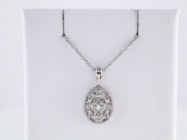 Sterling Silver .05 CTW Natural Diamond 18" Necklace - 69962